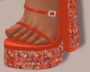 Orange Sparkle Platforms