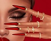 Red and Gold Xmas Nails