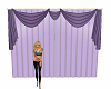 Purple animated curtains