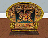 gold tapestry throne