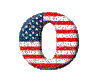 (1) American Flag "O"