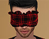 Red Sleep Mask Plaid (M)