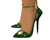 Green n gold clover shoe