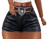 Blk Shorts with Peach