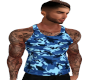 Blue Camo Tank Top