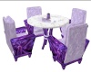 Purple chairs and Table