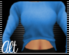 |Blue Cropped Sweater
