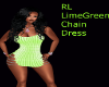 Rl LimeGreen Chain Dress