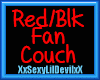 (K) Blk/Red Fan Couch