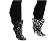 black & white boots