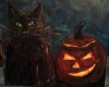 hallowen cat rug