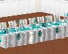 Teal & silver wed table