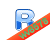 The letter R (Blue 2)