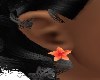 ORANGE FLOWER EARRINGS