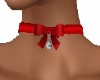 *RED* BOW  CHOKER