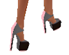 gray pink heels