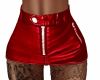 Leather mini skirt red
