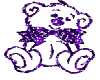 glittery purple bear