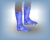 Sky Blue Leather Boots*E