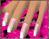 Shiny pink nails