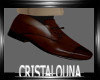 Leather brown flat shoes