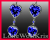 Hearts Earrings Sapphire