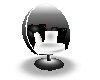 [L]Egg chair white|black