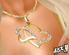 (X)gold heart necklace