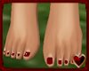 Classy Red Dainty Feet