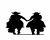 western couple silhouett