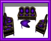 (sm)purple gold sofa set