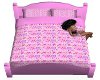 Girls pink heart bed