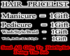 Hair PriceList Sign