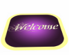 Welcome rug purple 