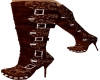 Brown Spike Boots w lace