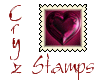 Burgundy Heart Stamp