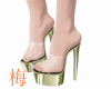 梅 gold heels