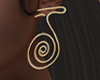 Spiral Gold J Earrings