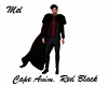 Cape Anim Red Black Fur