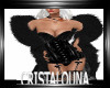 Diva black fur boa