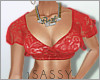 S| Lace Top Red 