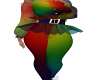 Ruffle rainbowsuit sheer