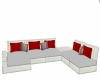 White & Red  Couch