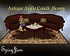 Antq Angle Couch Brown