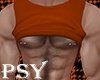 H. Orange Uprolled Tank