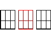Black/Red Window Frame