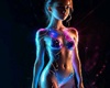 Cute Girl Neon Poster