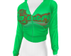 "𝑅" green hoodie