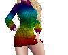 A~ Rainbow Sweater Dress