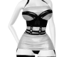 Dress black&white latex
